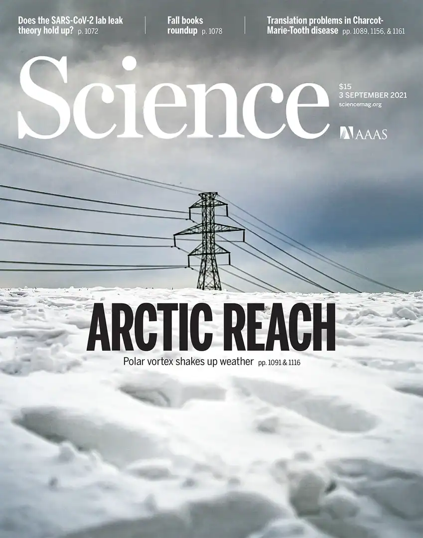 Copertina di Science: Inverno con gelo e neve, le cause sono il riscaldamento del Polo Nord