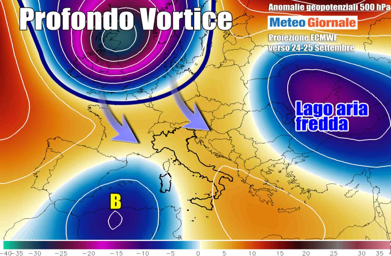 Meteo fine Settembre: CICLONE su mezza Europa, effetti attesi sull’Italia