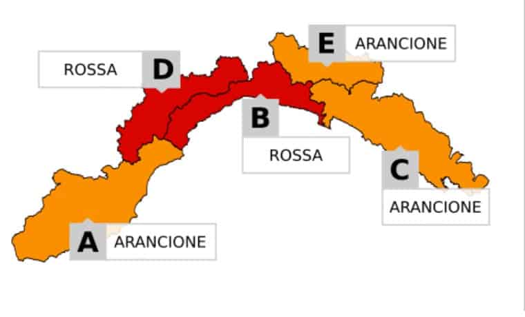 Meteo Liguria, allerta meteo emessa per le prossime ore. Forte nubifragio su Genova