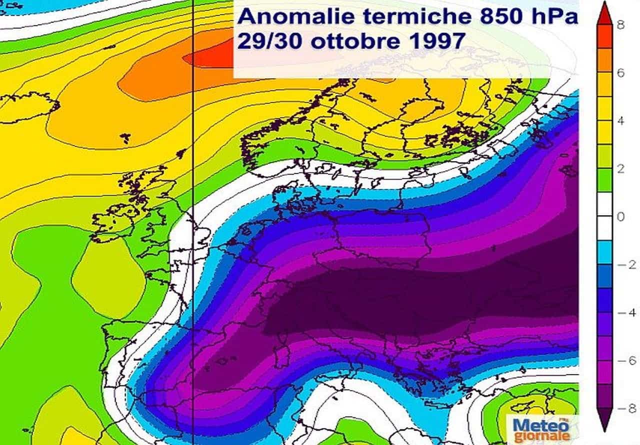 Gelo invernale, l'evento eccezionale dell'ottobre 1997