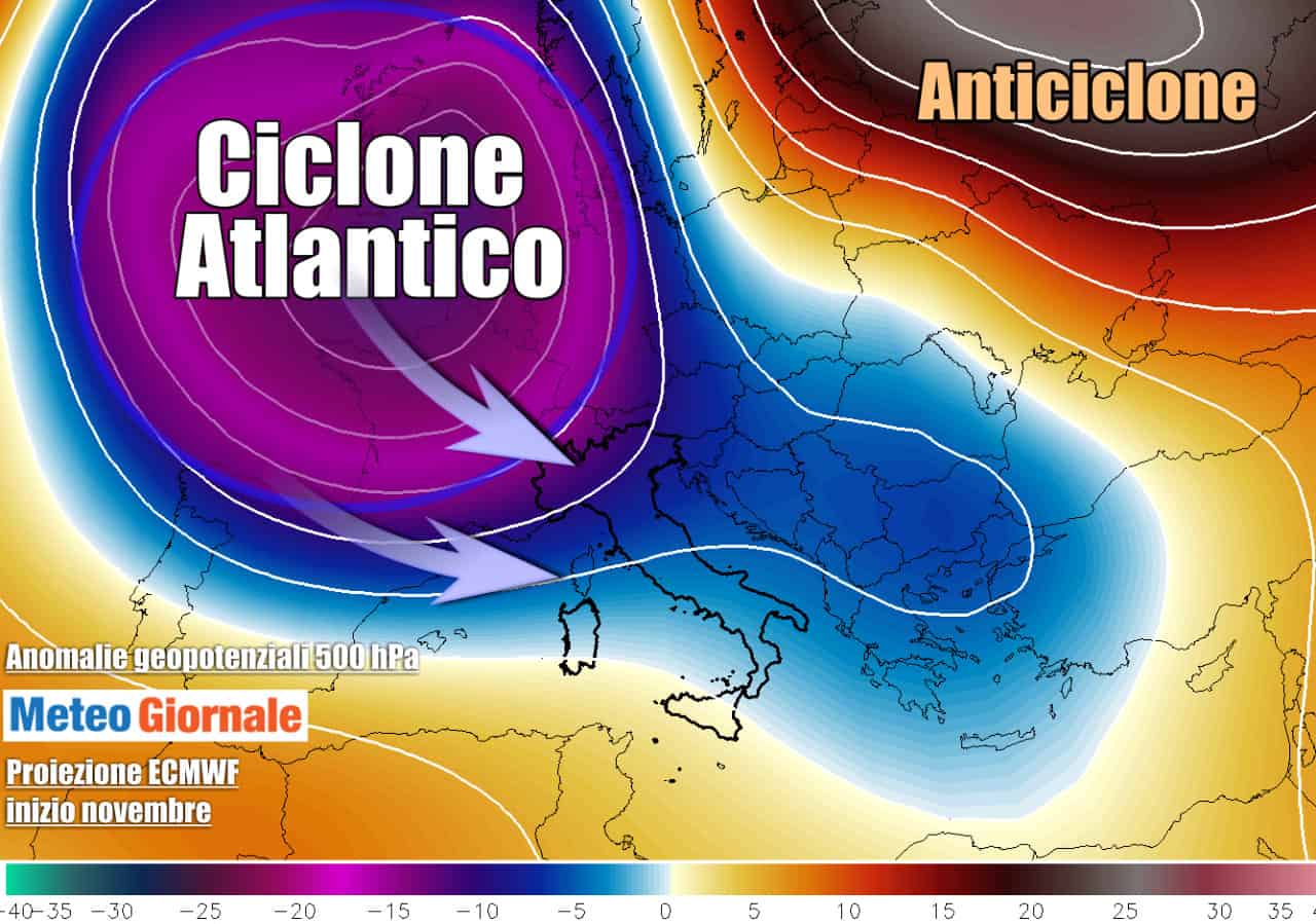Npvembre riporterà le piogge autunnali anche al Nord