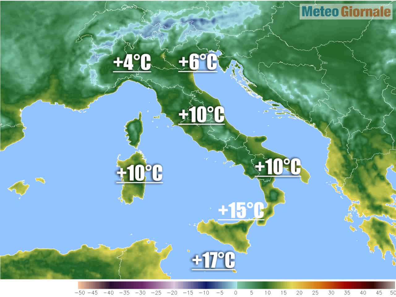 Italia, meteo con ulteriore crollo della temperatura. Anche oltre 15°C in meno in una settimana