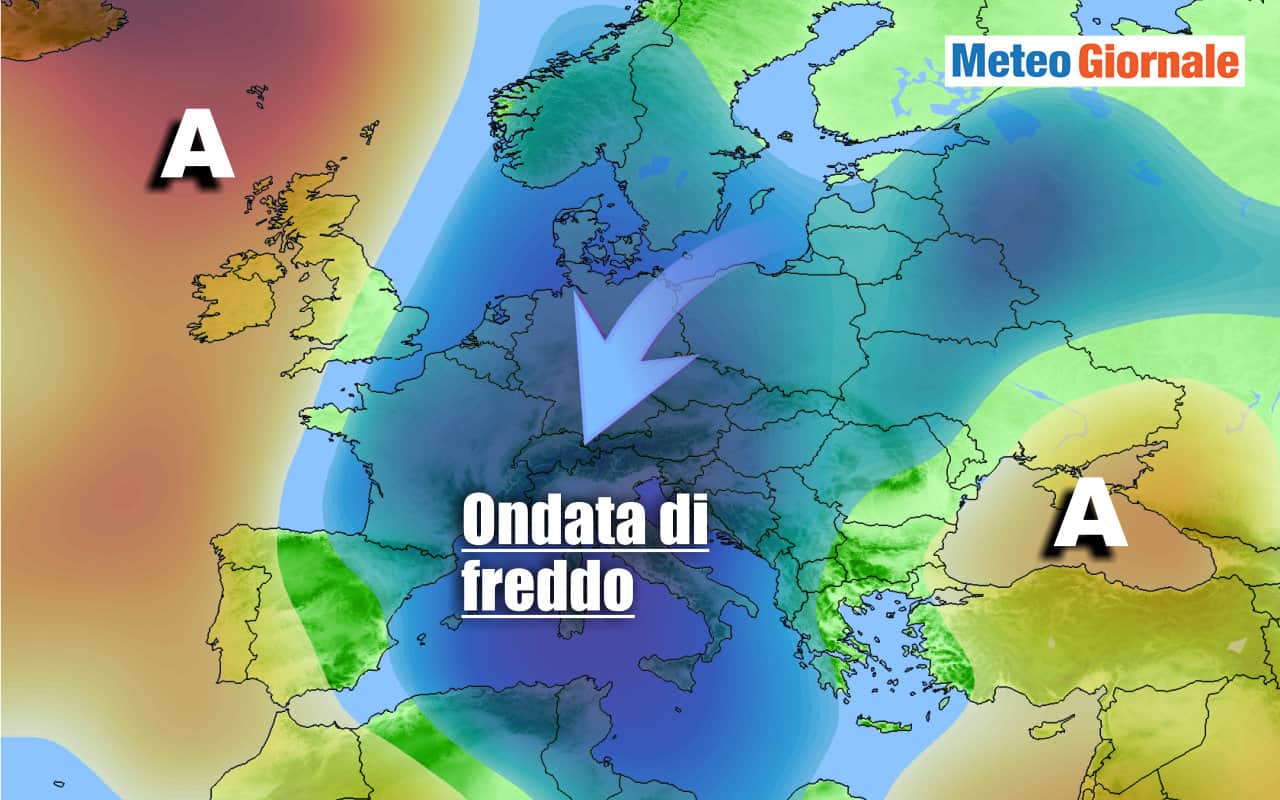 FREDDO INVERNALE a metà mese. Meteo rovesciato