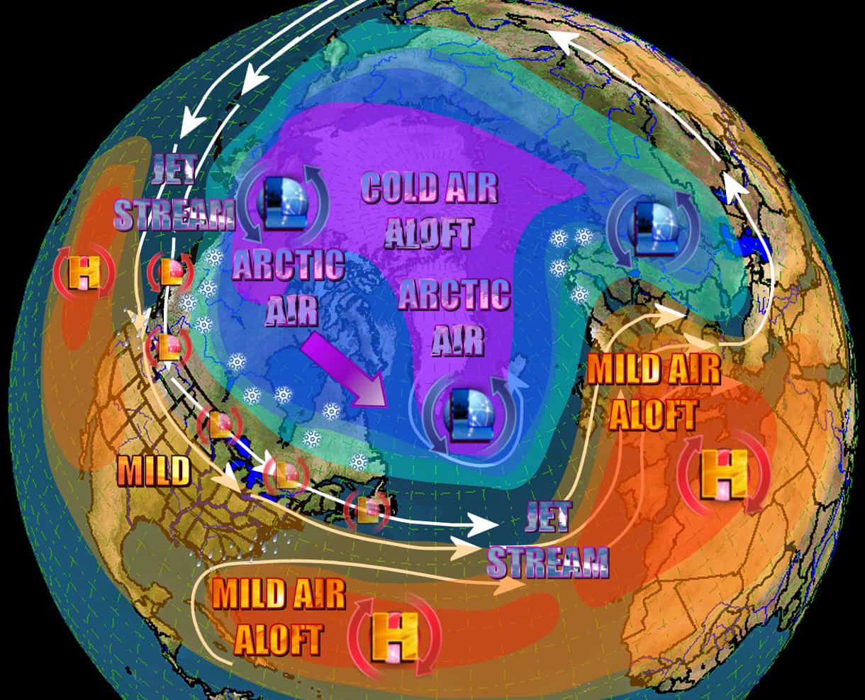 Inverno dal meteo di Primavera in Italia con N.A.O. positiva