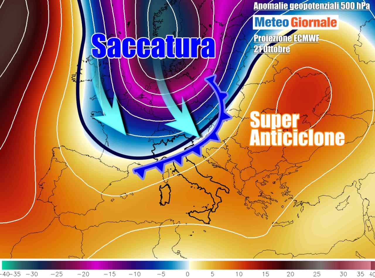 METEO, il RIBALTONE subito con STOP Anticiclone, tornano PIOGGIA e NEVE