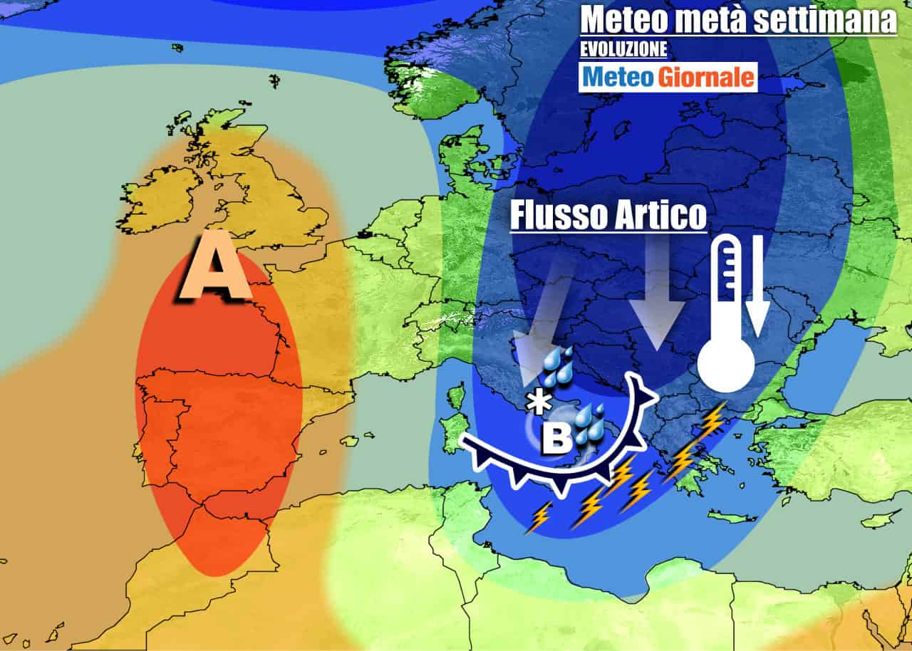 Meteo sino weekend. Nuova offensiva del FREDDO con MALTEMPO INVERNALE