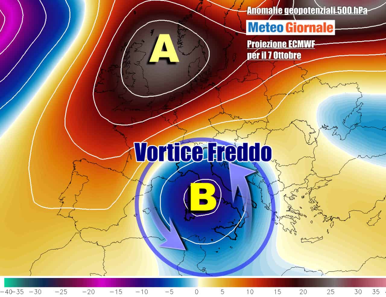 Meteo: CICLONE FREDDO sull’Italia, in arrivo una settimana di vero autunno