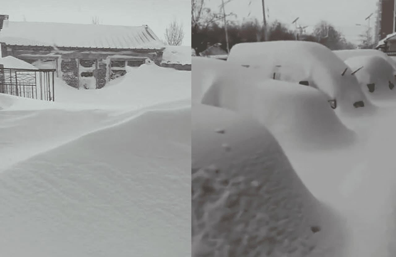 La grande neve tra Cina e Mongolia