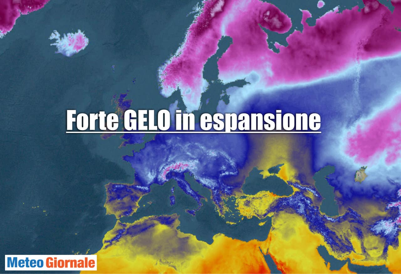 INVERNO che avanza inarrestabile, GELO SIDERALE sul Nord Europa in espansione
