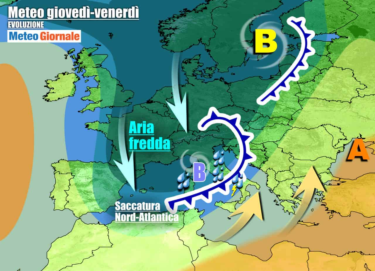 Previsioni METEO: Italia nella morsa del MALTEMPO, nel weekend nuovo CICLONE