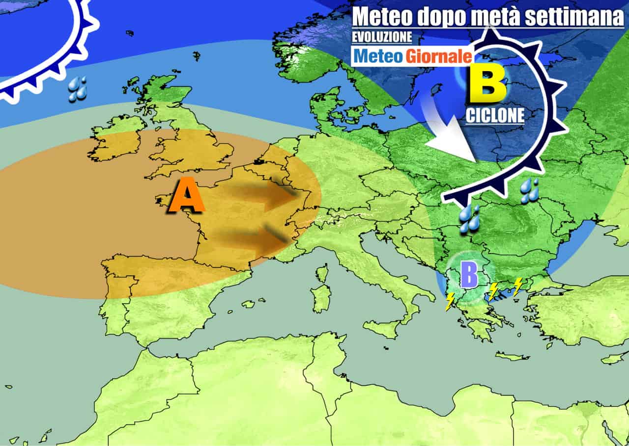 METEO 7 Giorni. Dal MALTEMPO all’ANTICICLONE, poi IRRUZIONE FREDDA