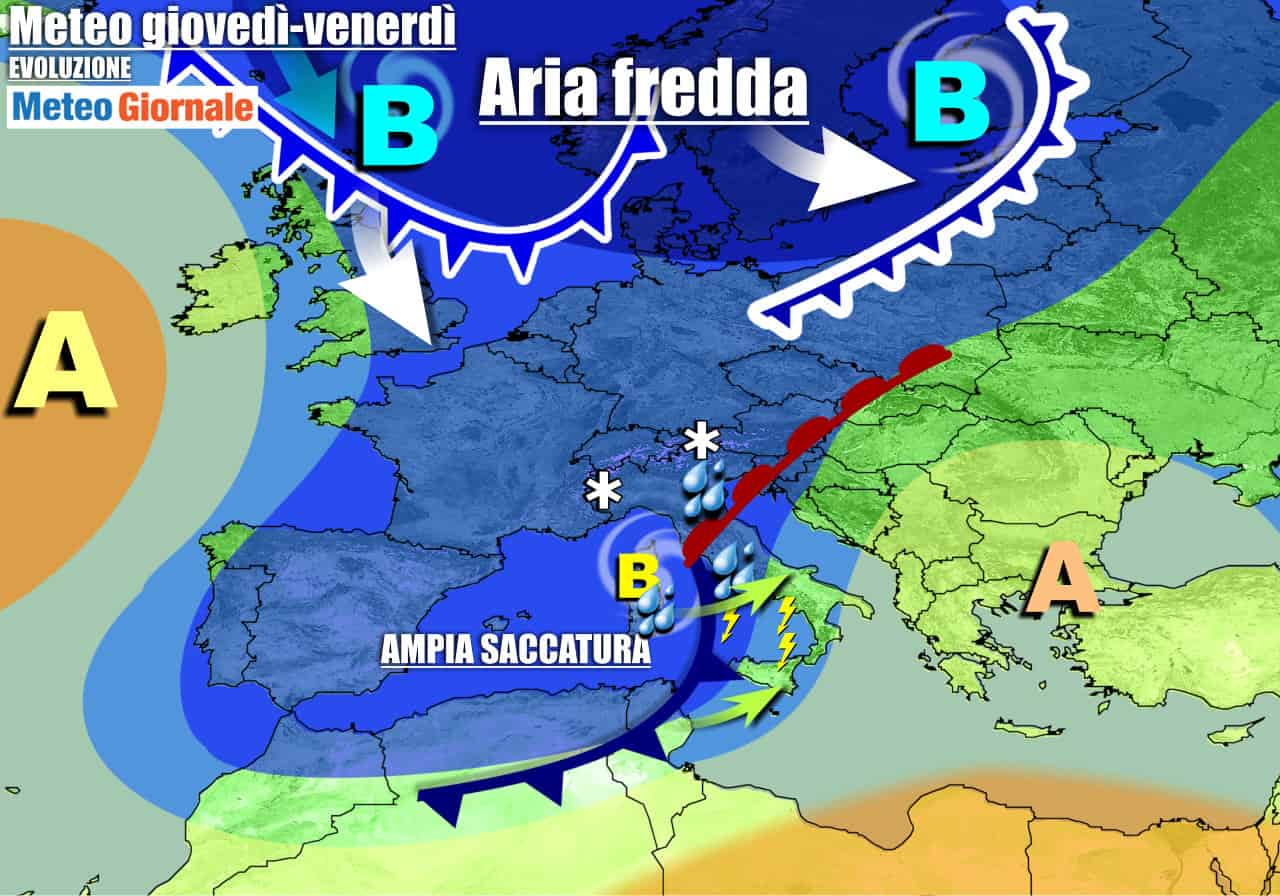 METEO 7 Giorni. Nuovo MALTEMPO, prima NEVE a bassa quota. Weekend invernale
