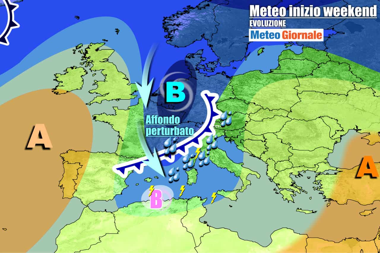 Nuove piogge in arrivo nel weekend