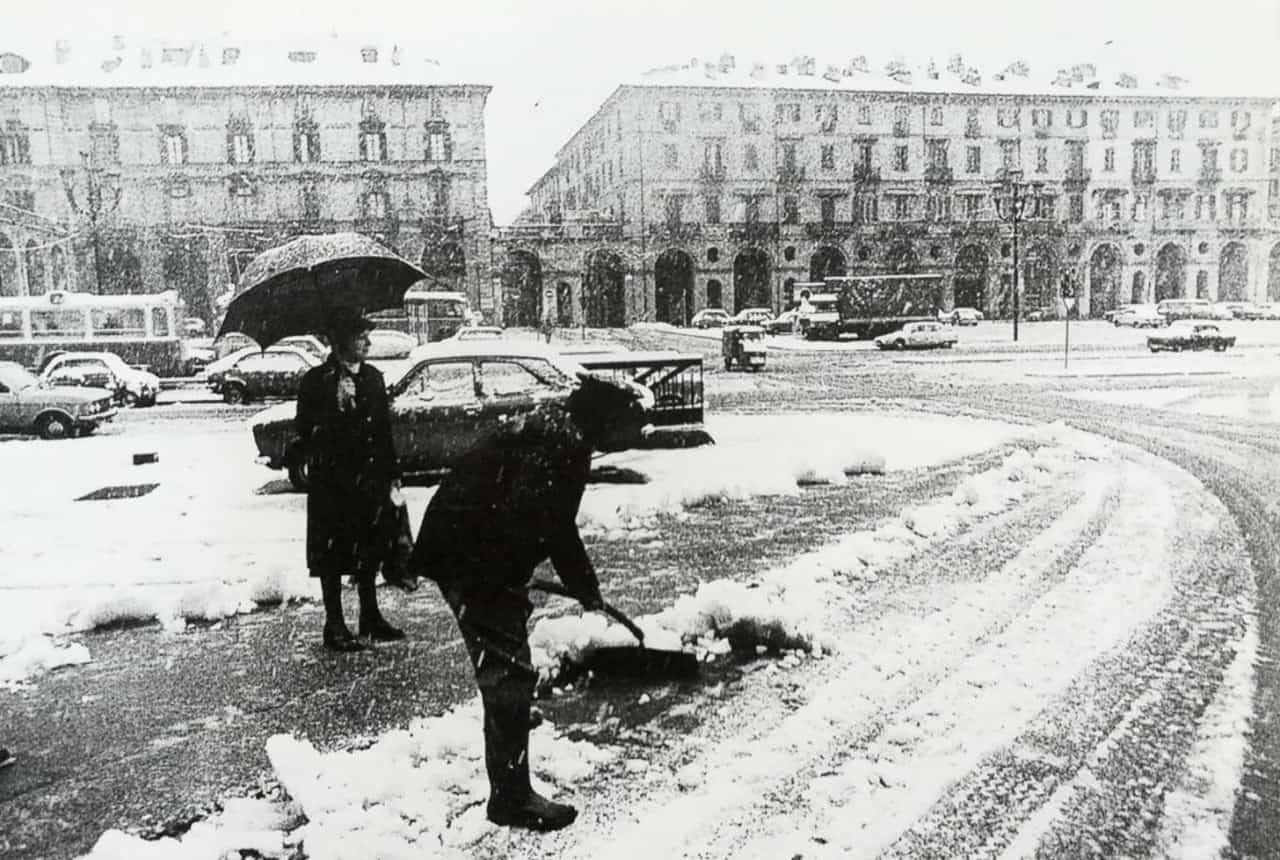 Torino imbiancata a fine ottobre 1979