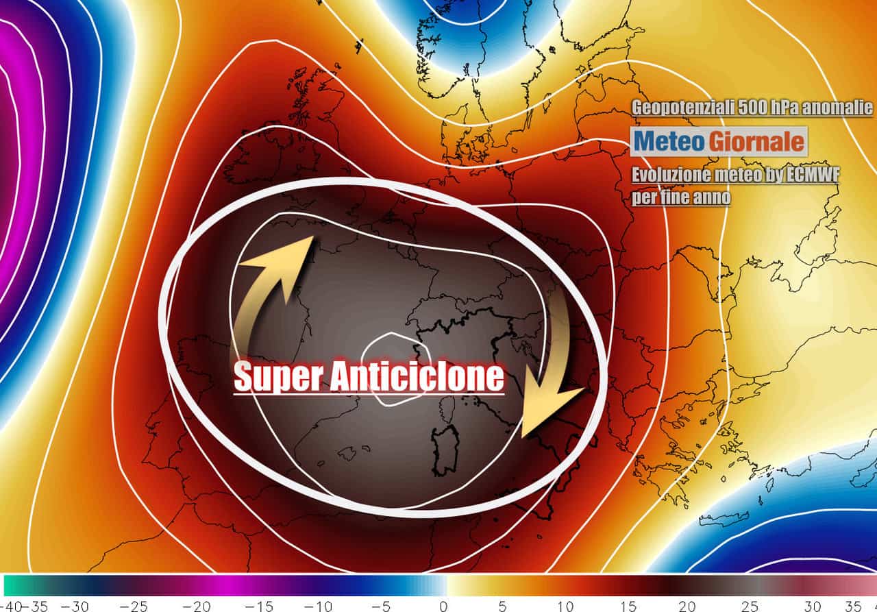 Potente anticiclone di fine anno