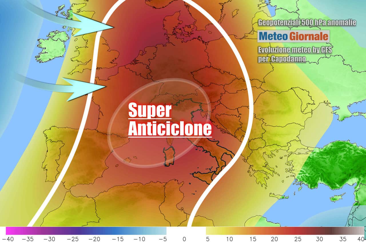 Super anticiclone aprirà il nuovo anno