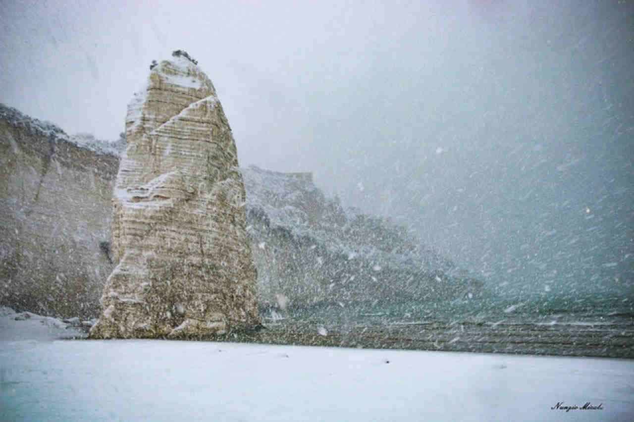 Neve violenta sul litorale