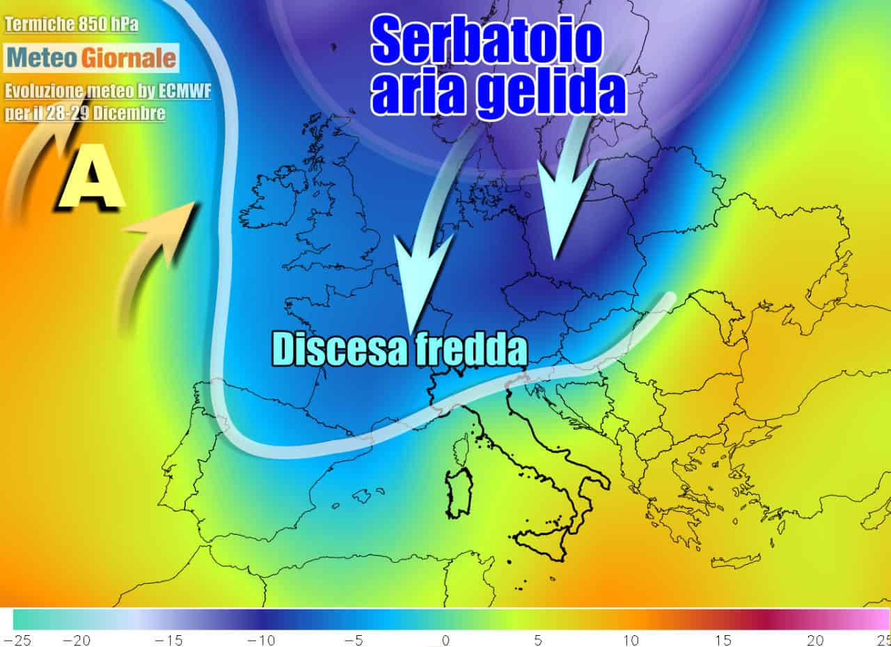 Ipotesi freddo verso fine  anno