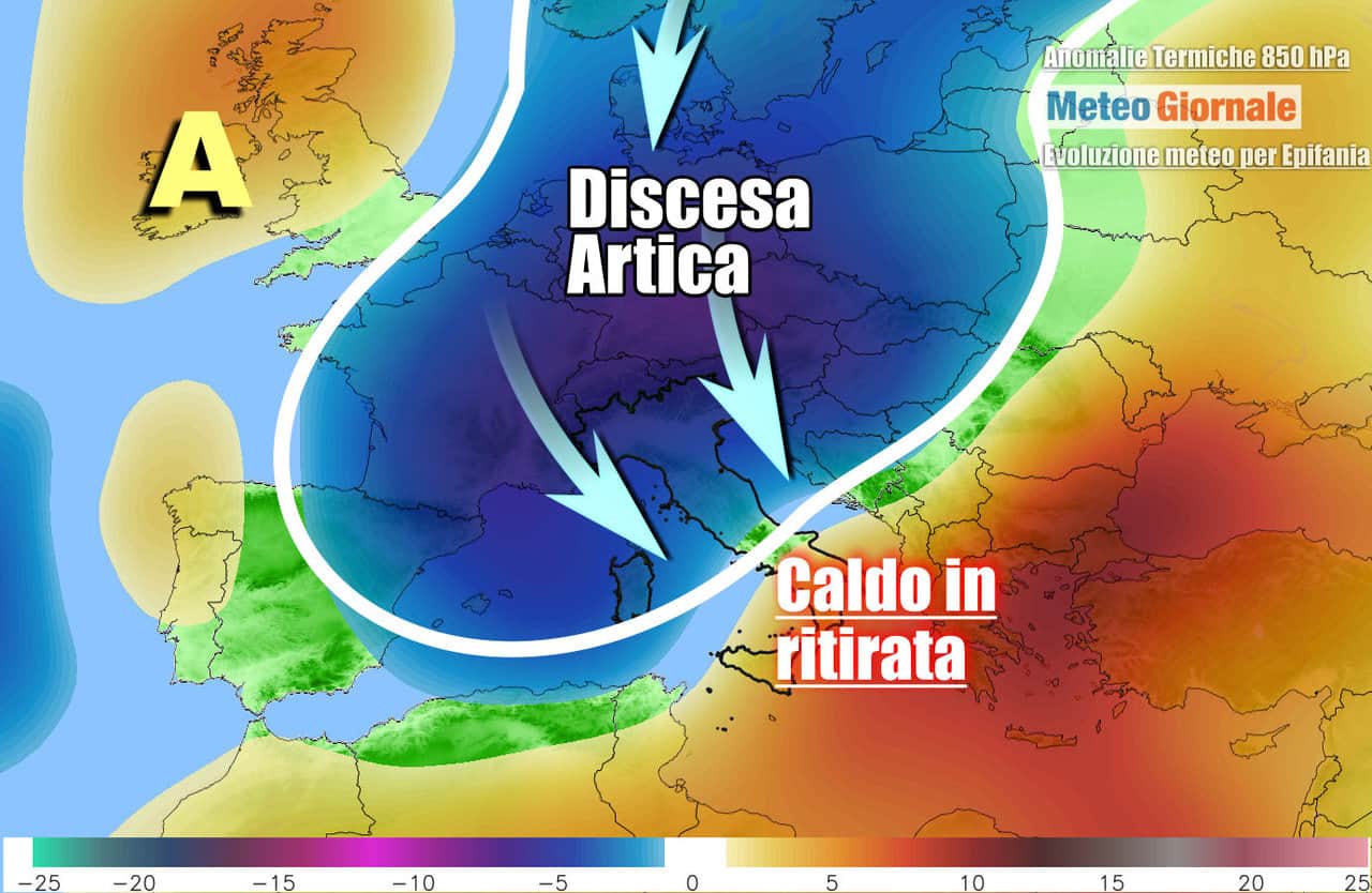 Freddo artico potrebbe tornare sull'Italia verso l'Epifania