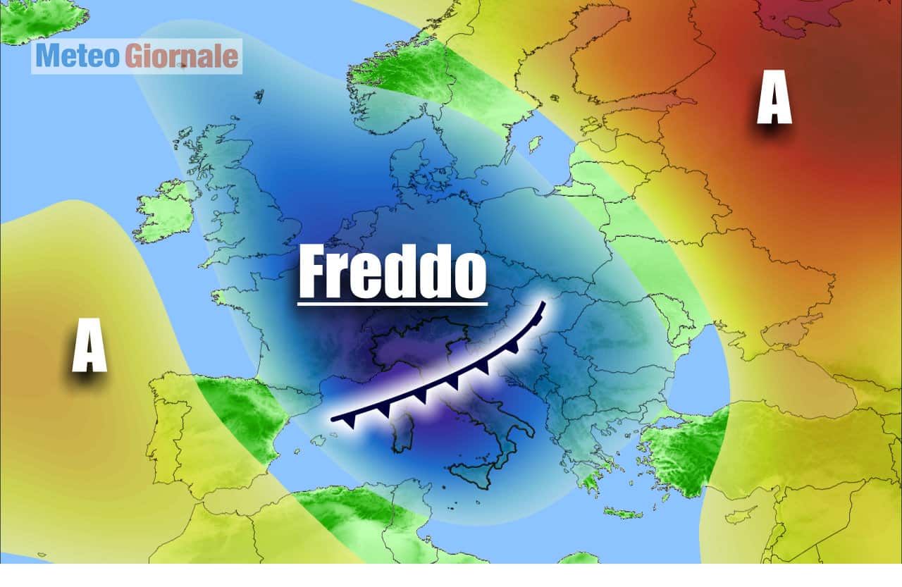 Meteo del fine settimana INVERNALE: un’altra irruzione fredda