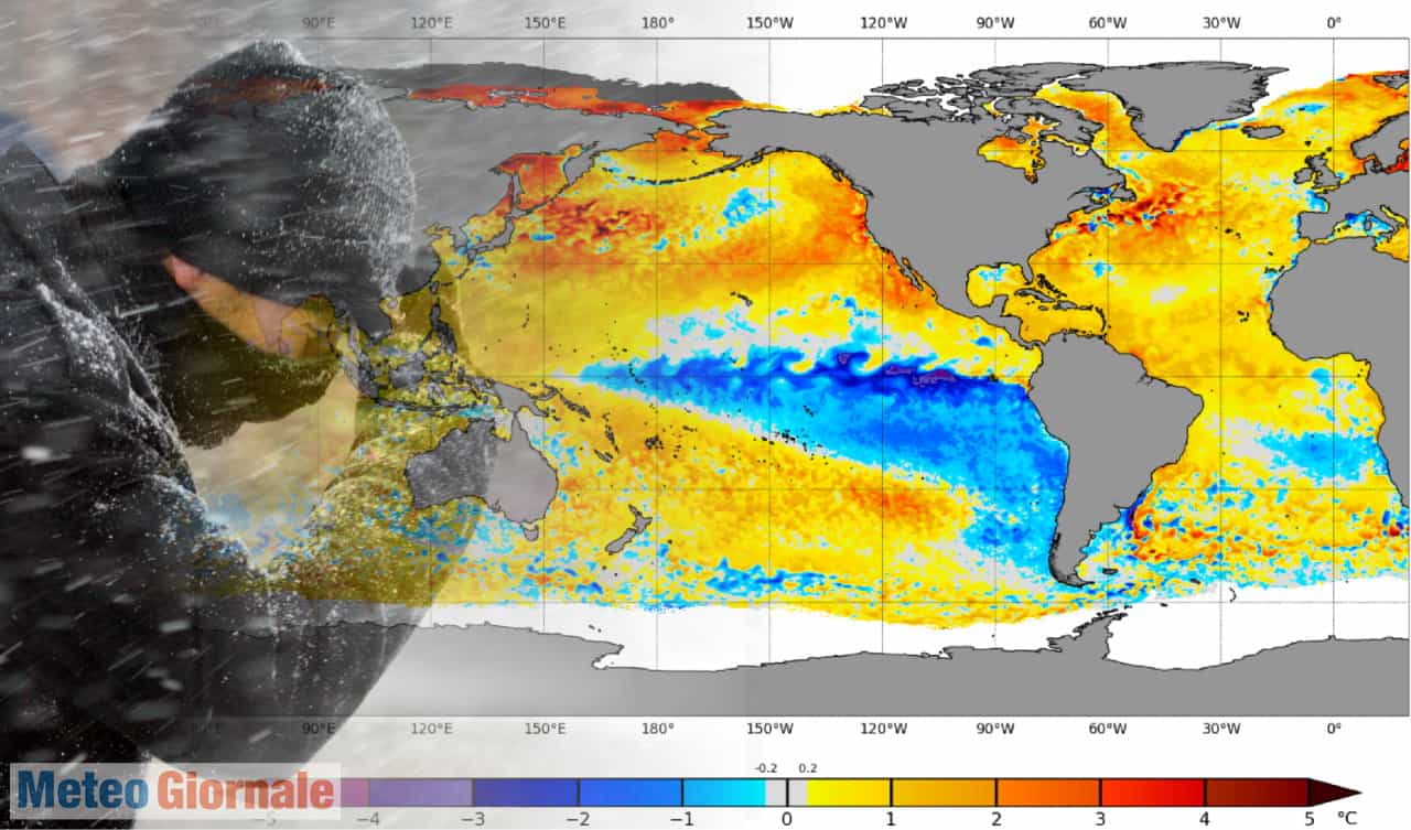 NIÑA WINTER. Meteo con NEVICATE sopra la media sino alla Primavera, conferme dal NOAA