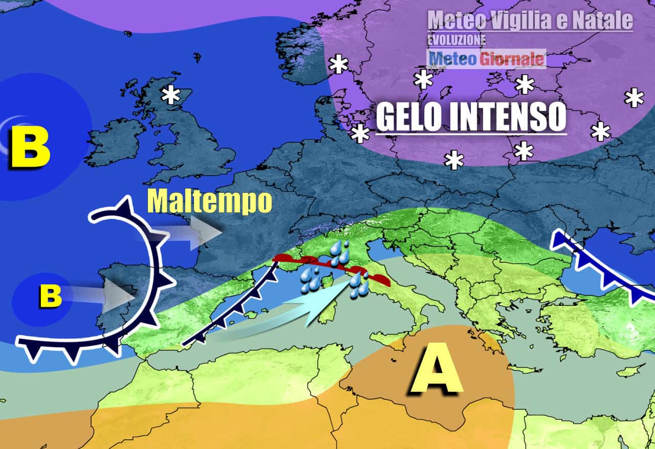 METEO 7 Giorni: declino anticiclone e prime piogge, PEGGIORA per Natale