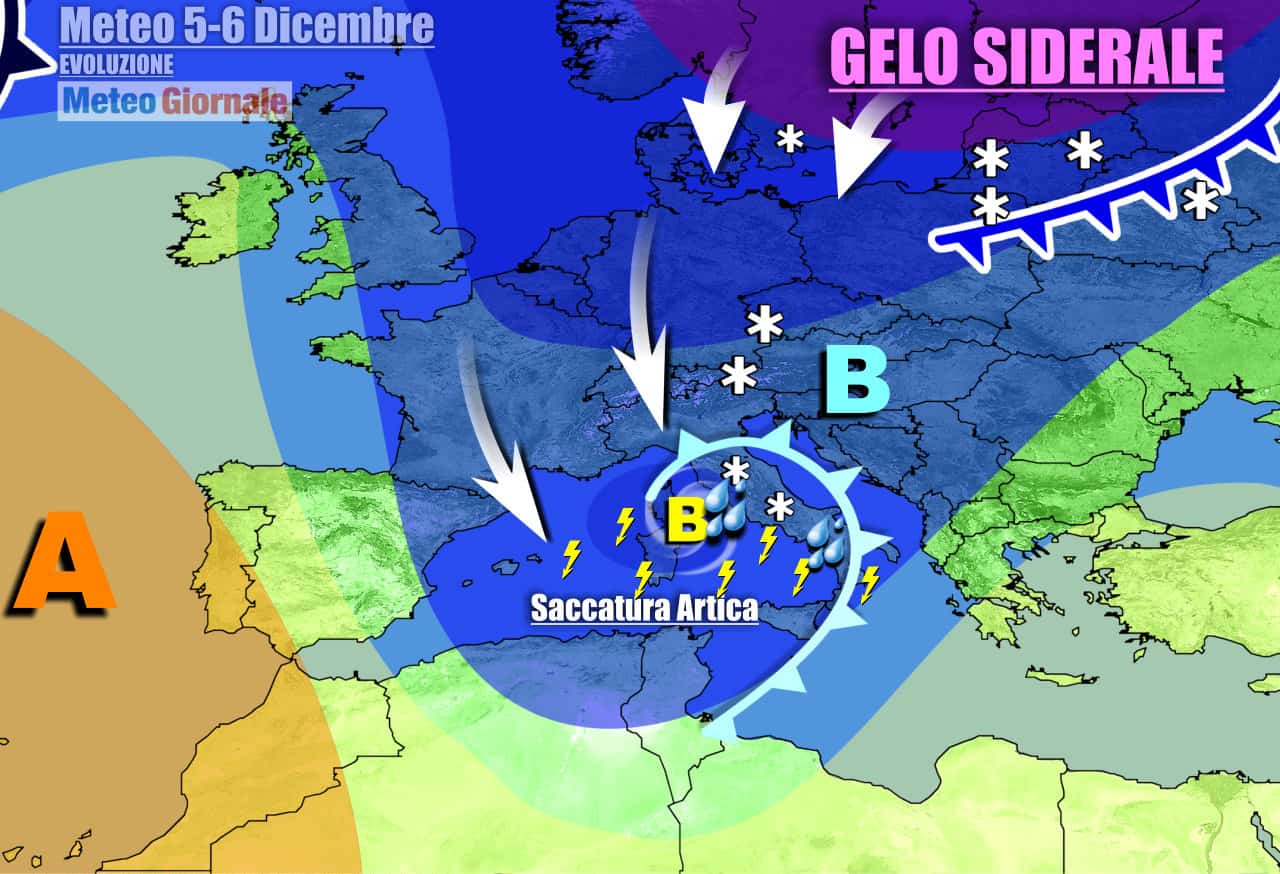METEO 7 Giorni: nuovo AFFONDO POLARE durante weekend, NEVE quasi in pianura