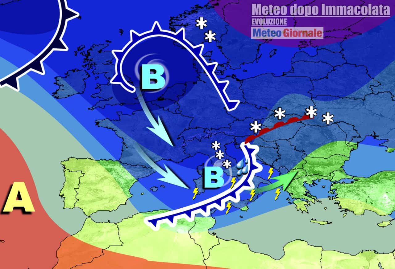 METEO 7 Giorni: MALTEMPO sull’Italia, arriva la NEVE in pianura al Nord