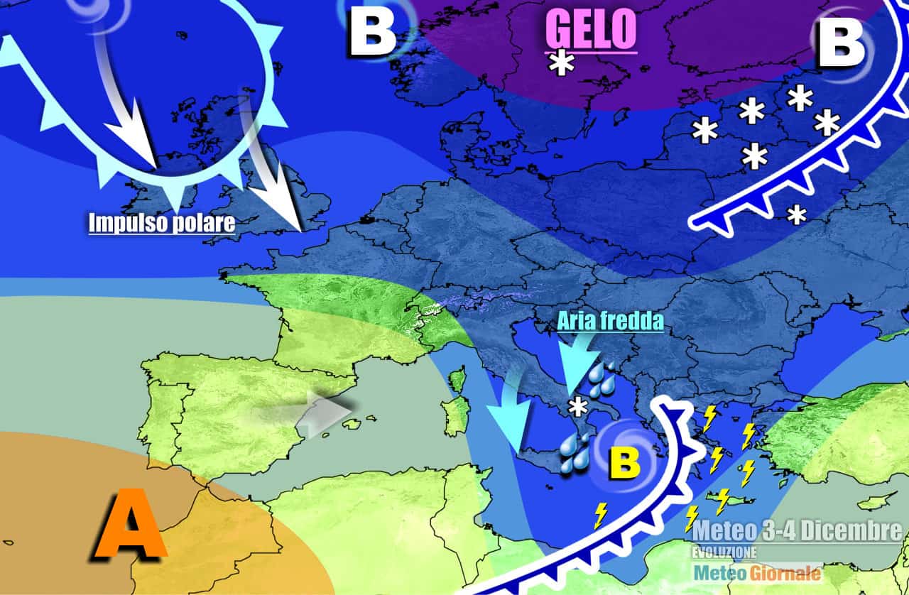 METEO 7 Giorni: ritorno maltempo con PIOGGIA E NEVE, poi FREDDO POLARE