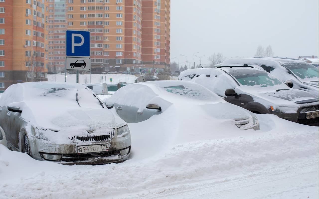 Bufere di neve nell'Europa orientale e settentrionale.