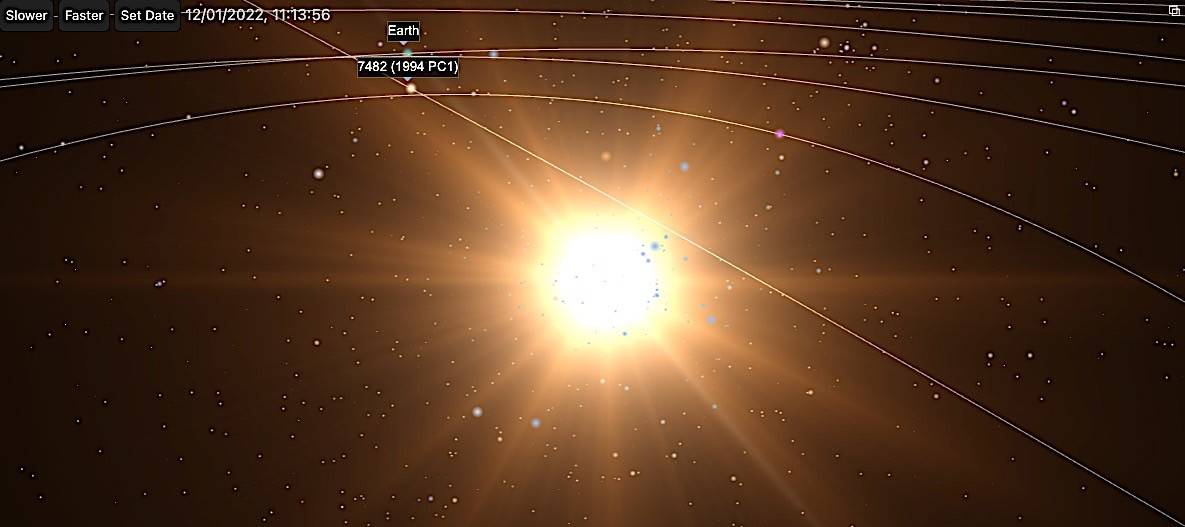 Asteroide di 1,1 km di diametro in prossimità della Terra. Nessun rischio, per ora