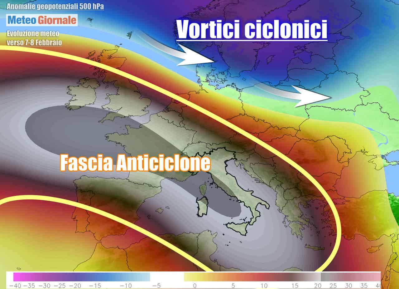 Meteo anticiclonico nella prima metà di febbraio