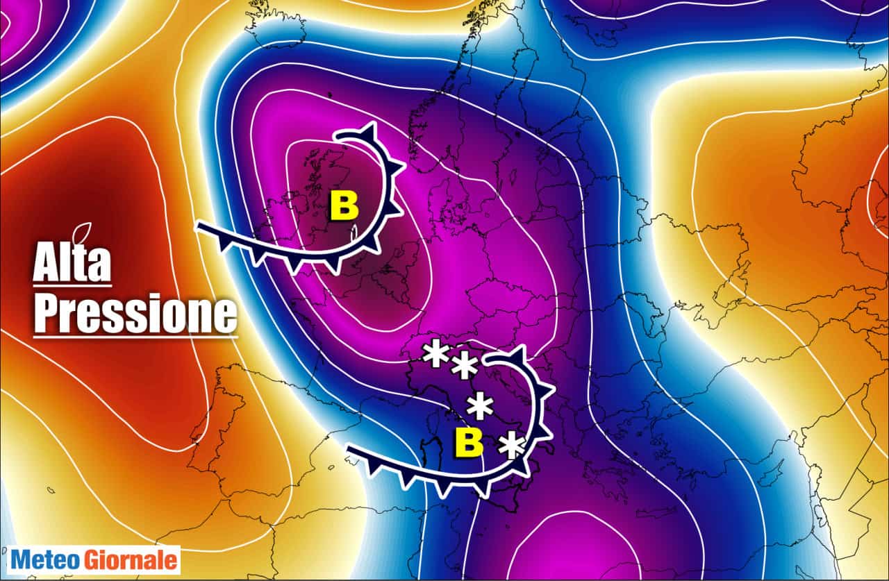 meteo con perturbazione e neve