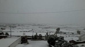 Meteo GRECIA, video meteo dal drone di Mykonos innevata