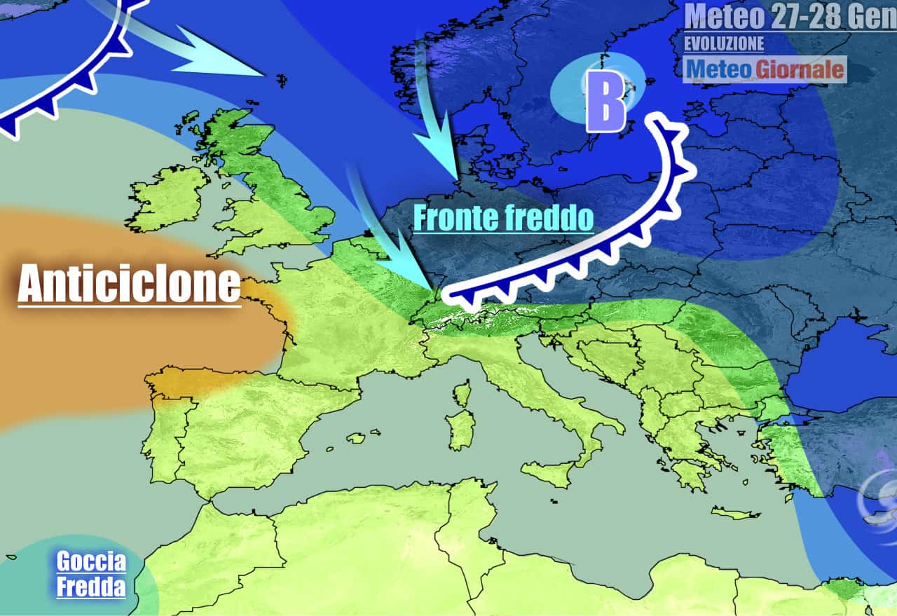Meteo 7 Giorni: Italia tra ANTICICLONE e nuovi AFFONDI dall’ARTICO in vista