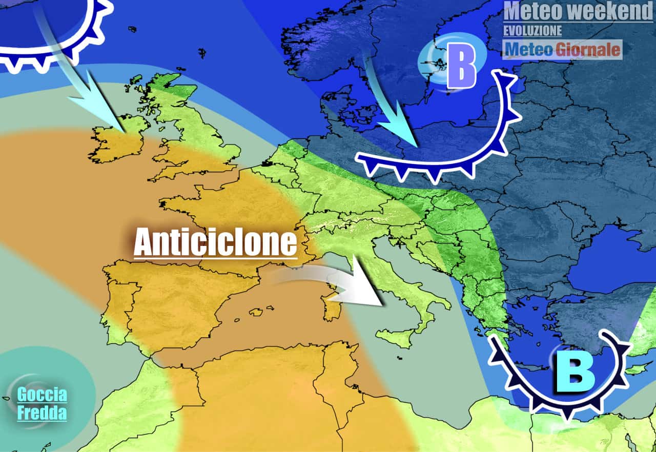 Più anticiclone nel weekend