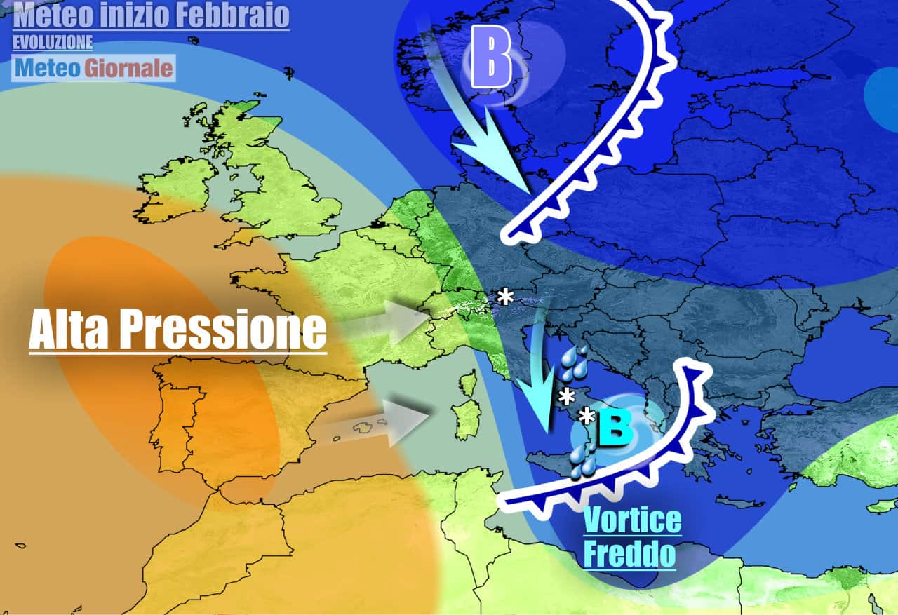 Italia tra correnti fredde e anticiclone