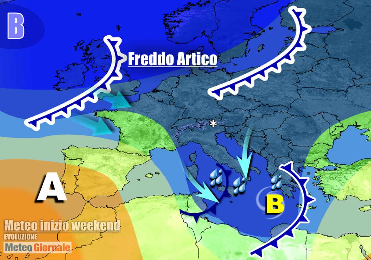 Meteo 7 Giorni: nuove PERTURBAZIONI e FREDDO ARTICO con NEVE. I dettagli