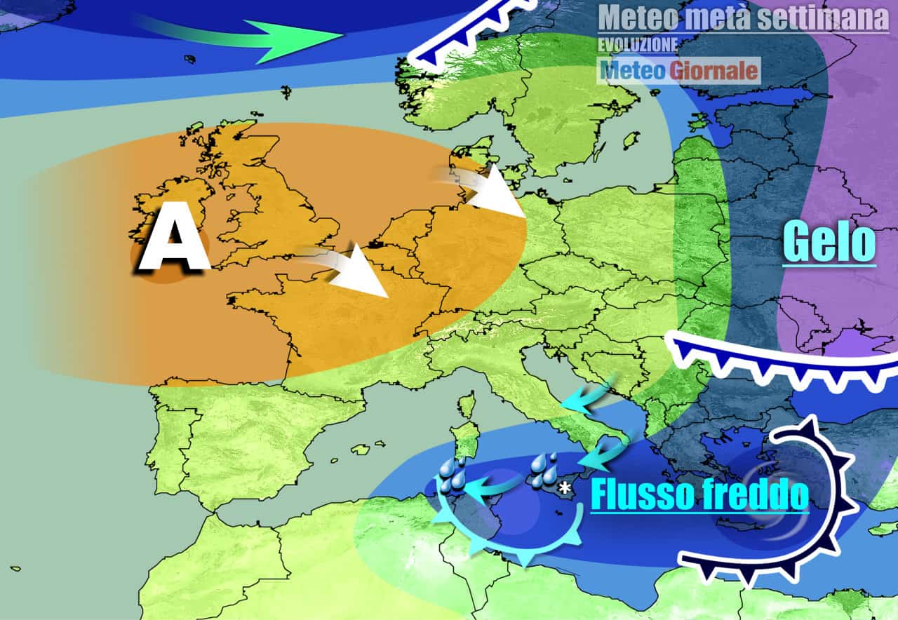 Anticiclone tenderà a scalzare il freddo invernale