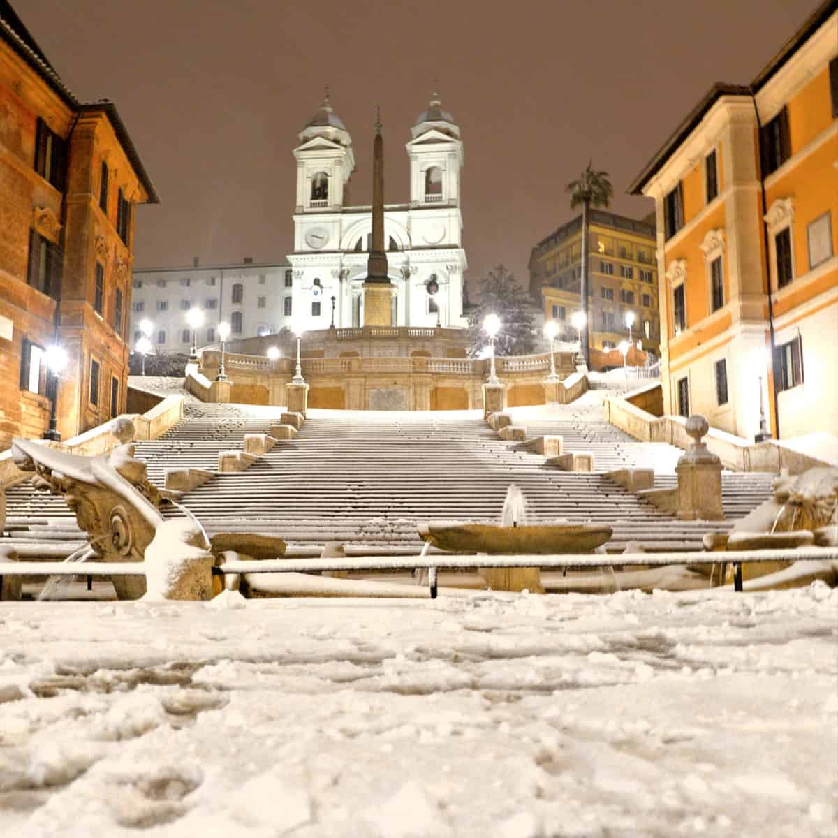 roma con la neve