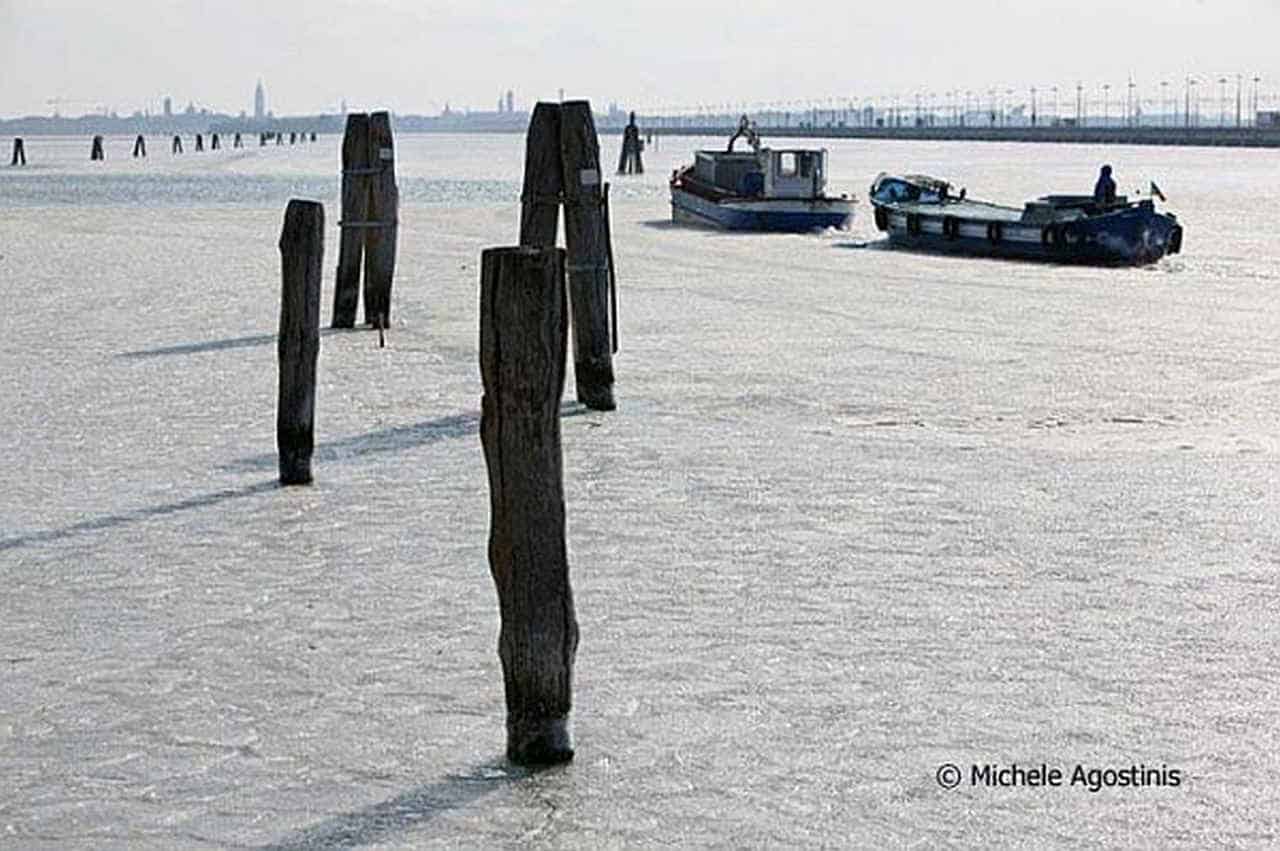 Il ghiaccio nella Laguna di Venezia