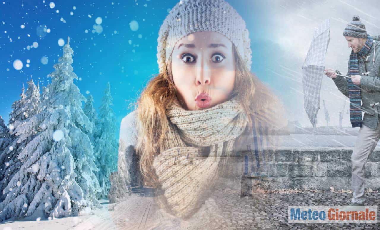 Freddo invernale con neve a quote basse