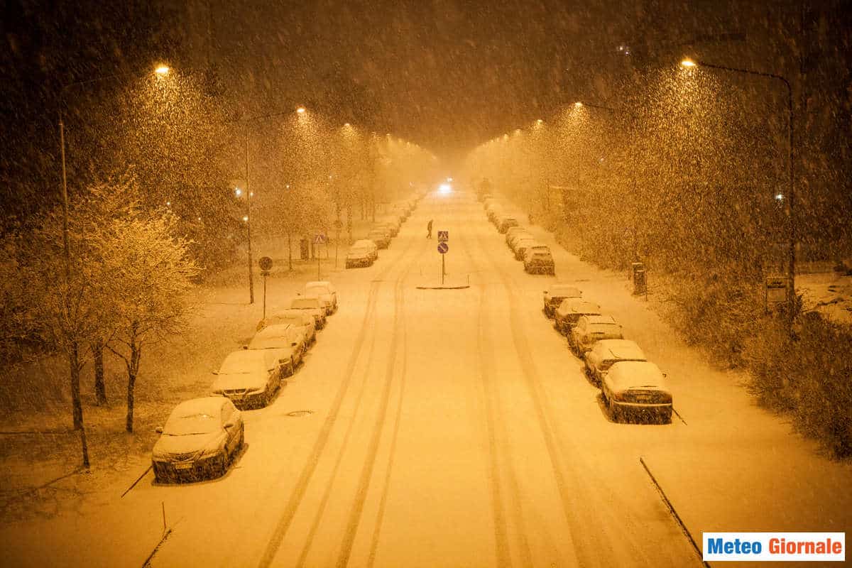 Nevicate fino a quote basse nel settore adriatico.