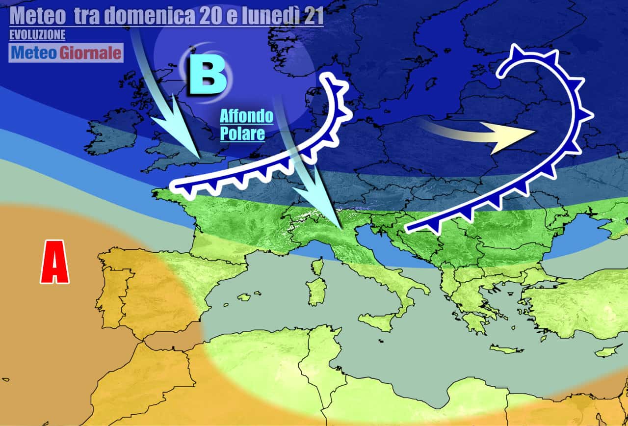 Anticiclone più debole dal weekend