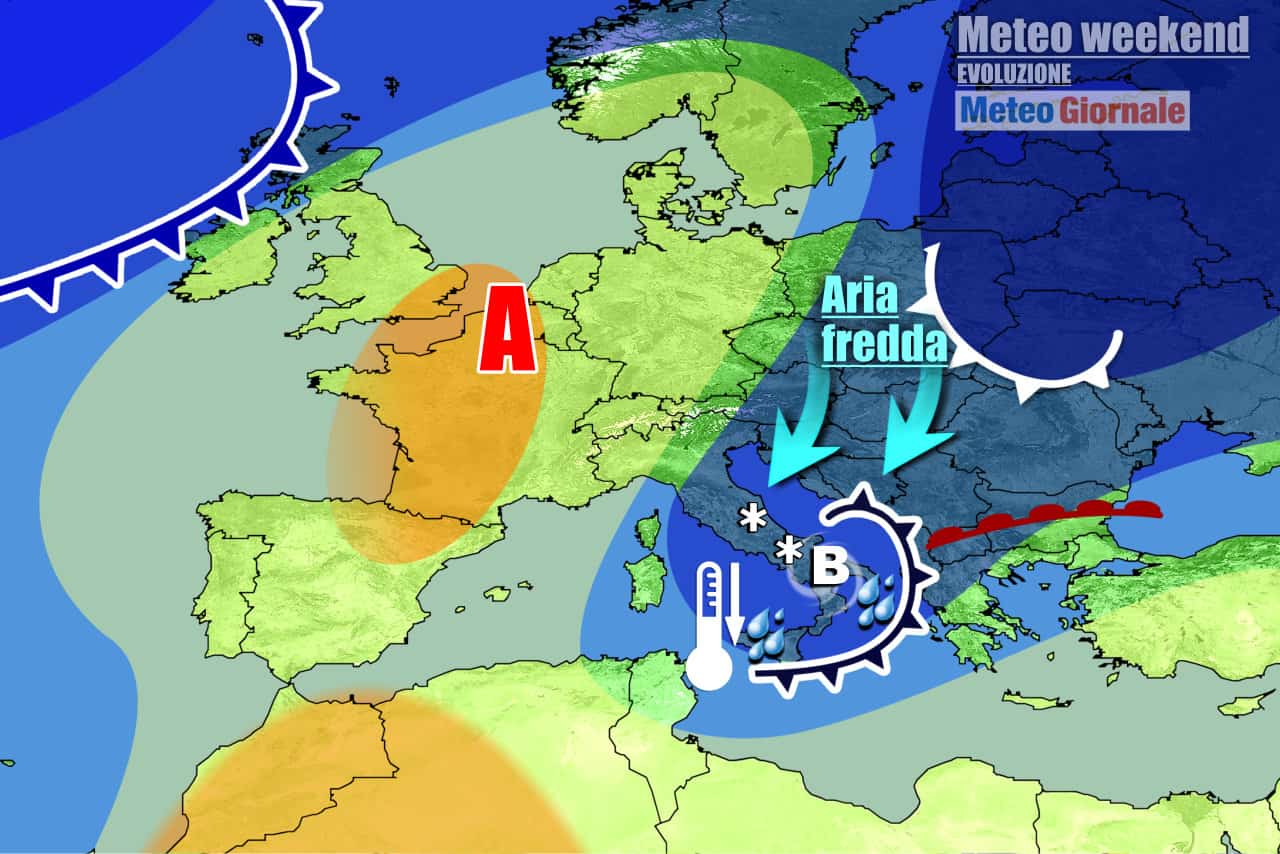 Freddo e nevicate a bassa quota