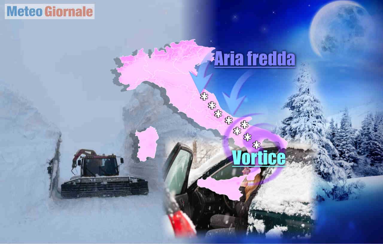 Italia alle prese con neve sino a quote basse