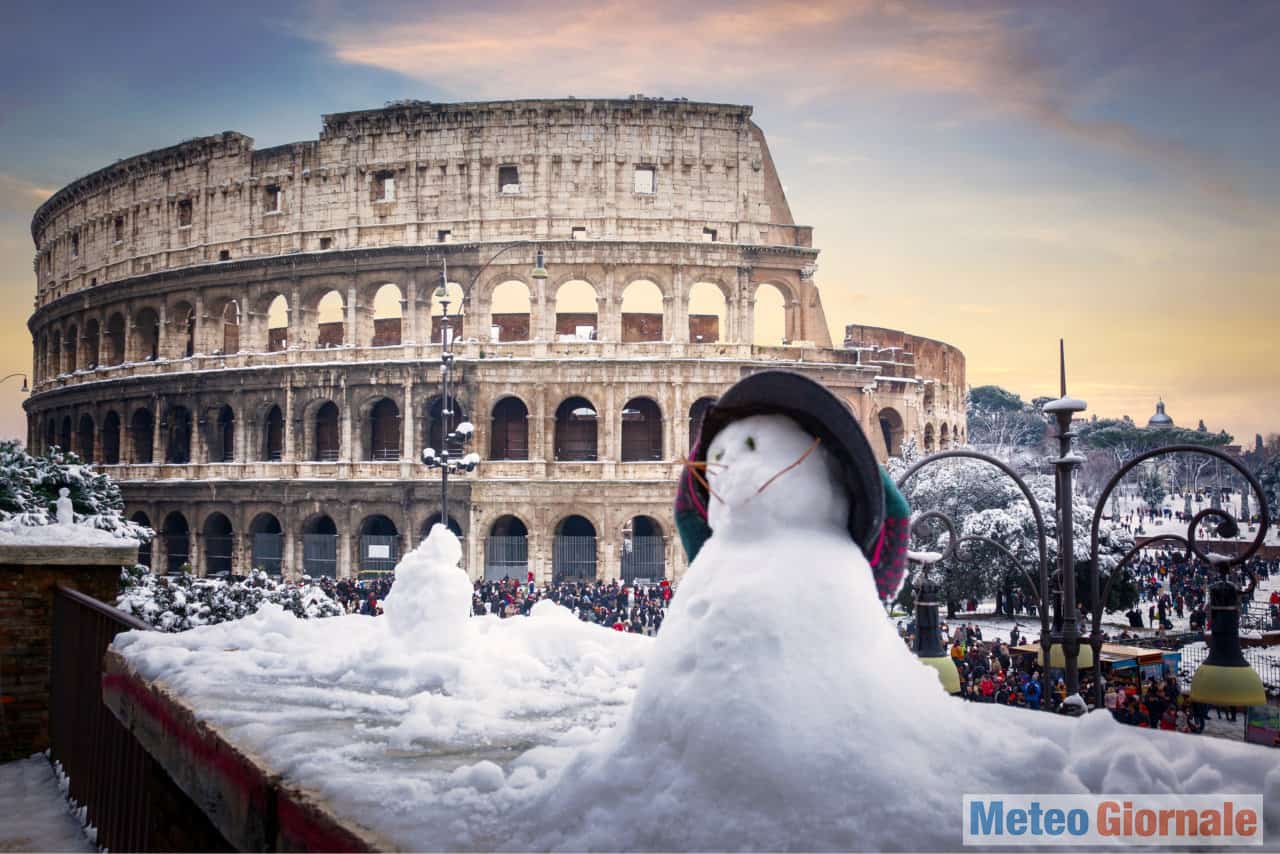 Roma il 6 Marzo 1971 dopo una copiosa nevicata.