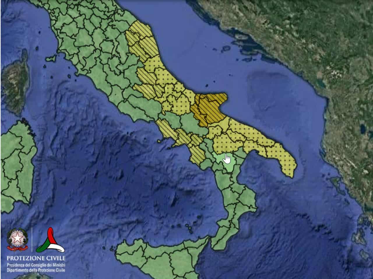 Allerta meteo Protezione Civile 