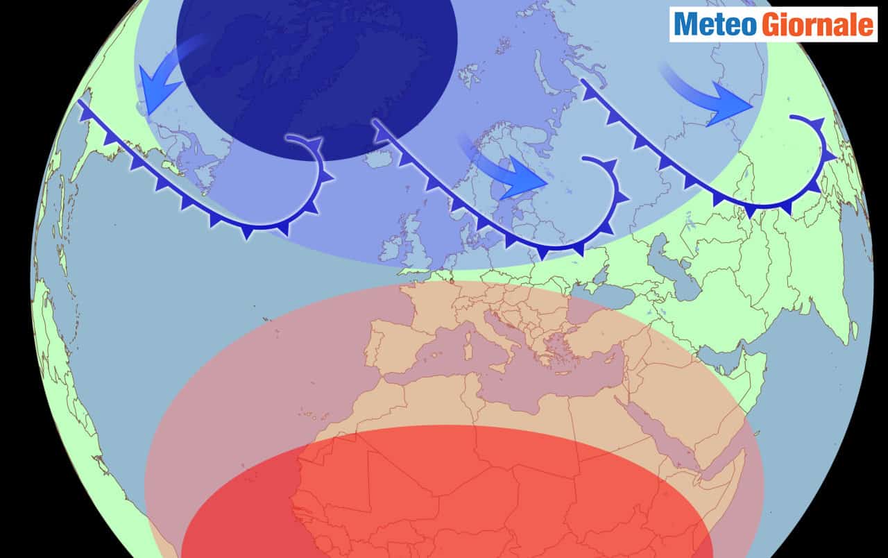 vortice polare nel caos e meteo