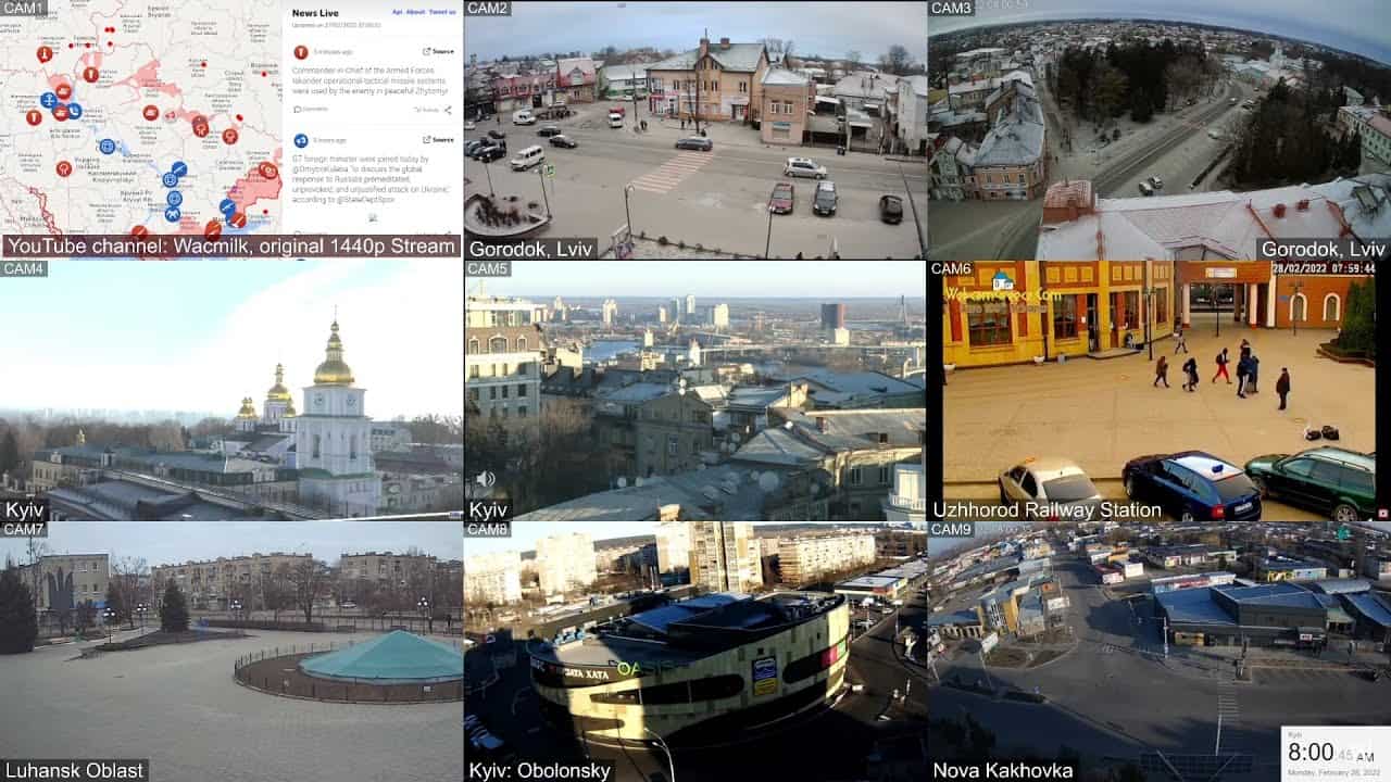 Webcam LIVE, con la diretta da varie città dell’Ucraina. Purtroppo è in Blackout